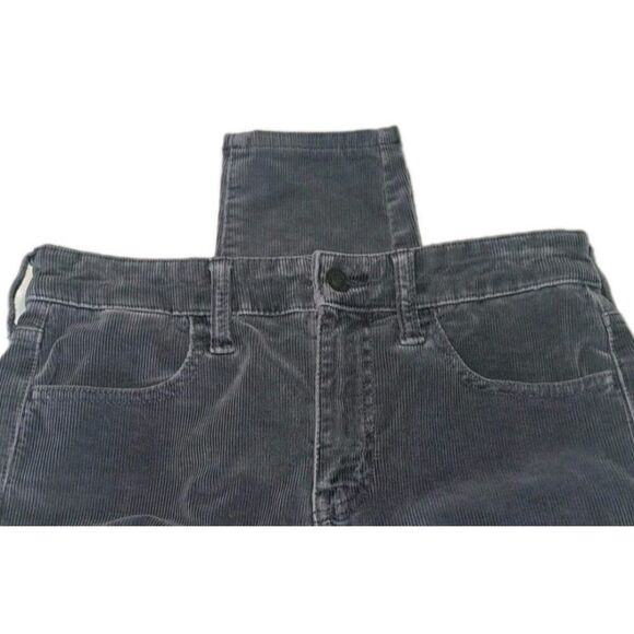 American Eagle Womens Size 4 Short Gray Corduroy Pants 27x28 Stretch New - Picture 2 of 10